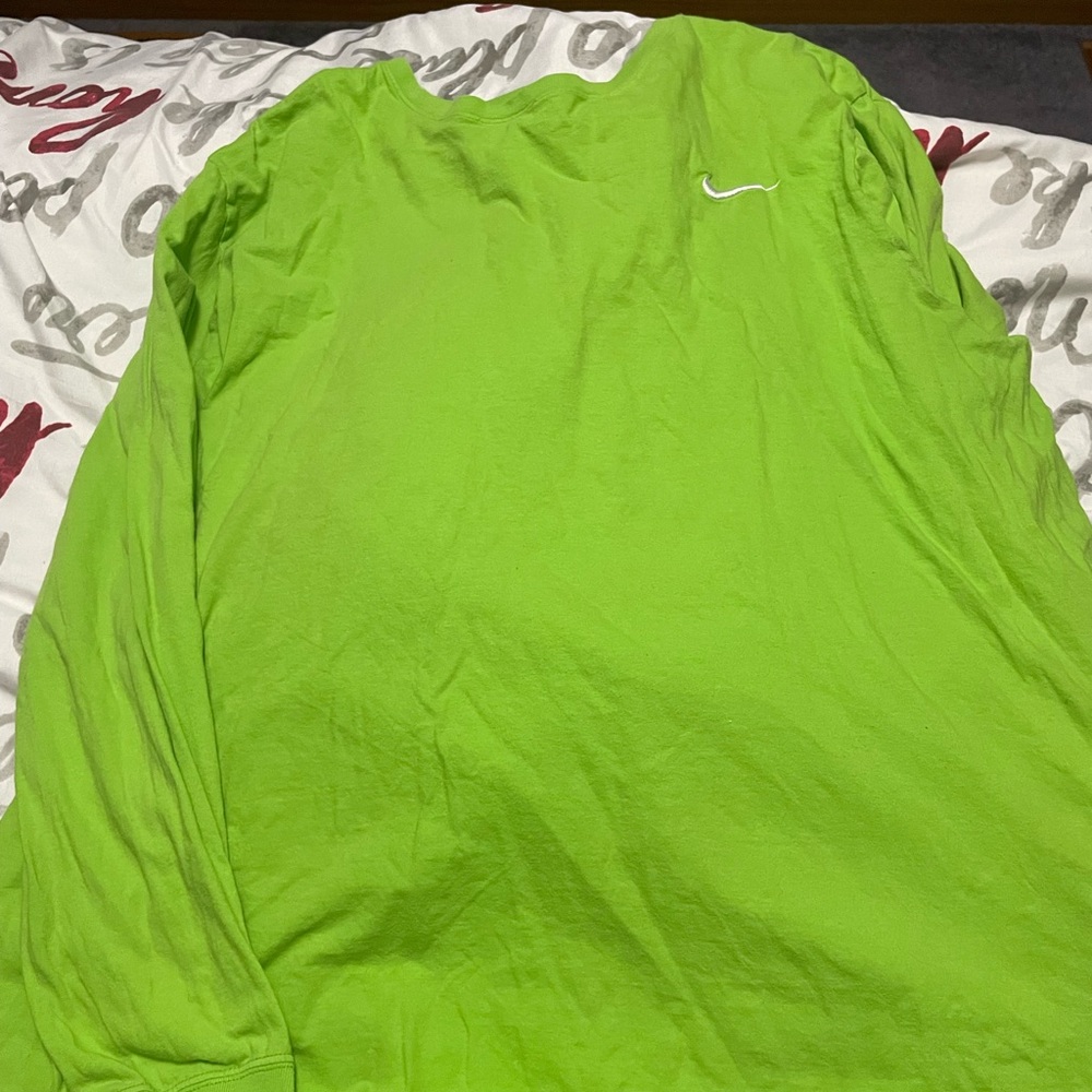 Nike Men's Green Long Sleeve Shirt